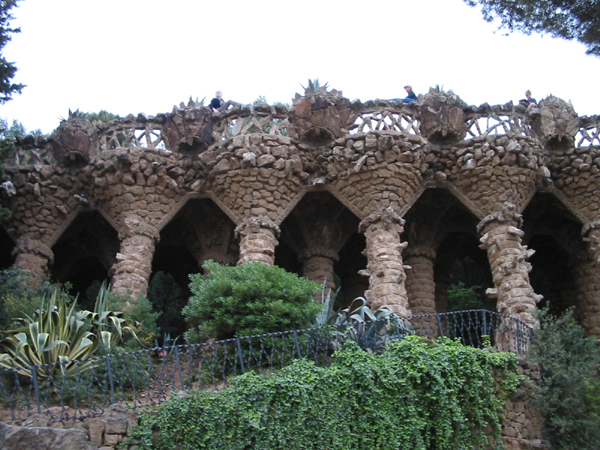 Columns at Park Güell in Barcelona