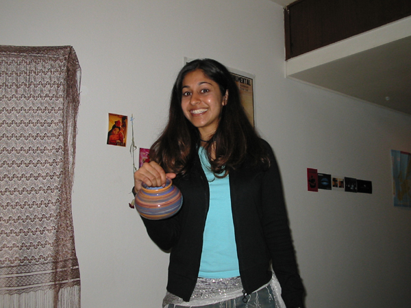 Shaily in her dorm room in Madrid