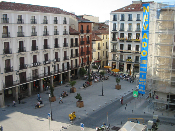 View of Plaza Santa Cruz from the hotel window