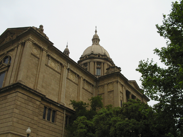 View of the Palau Nacional on Montjuïc in Barcelona