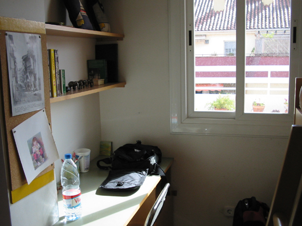 morning shot of my bedroom in the Barcelona apartment