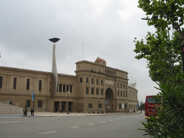 olympic stadium at montjuic in barcelona