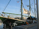 another shot of the greenpeace rainbow warrior ship