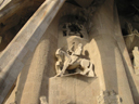 closeup of facade of sagrada familia