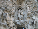 closeup of sagrada familia